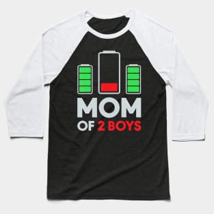 Mom Of 2 Boys Baseball T-Shirt